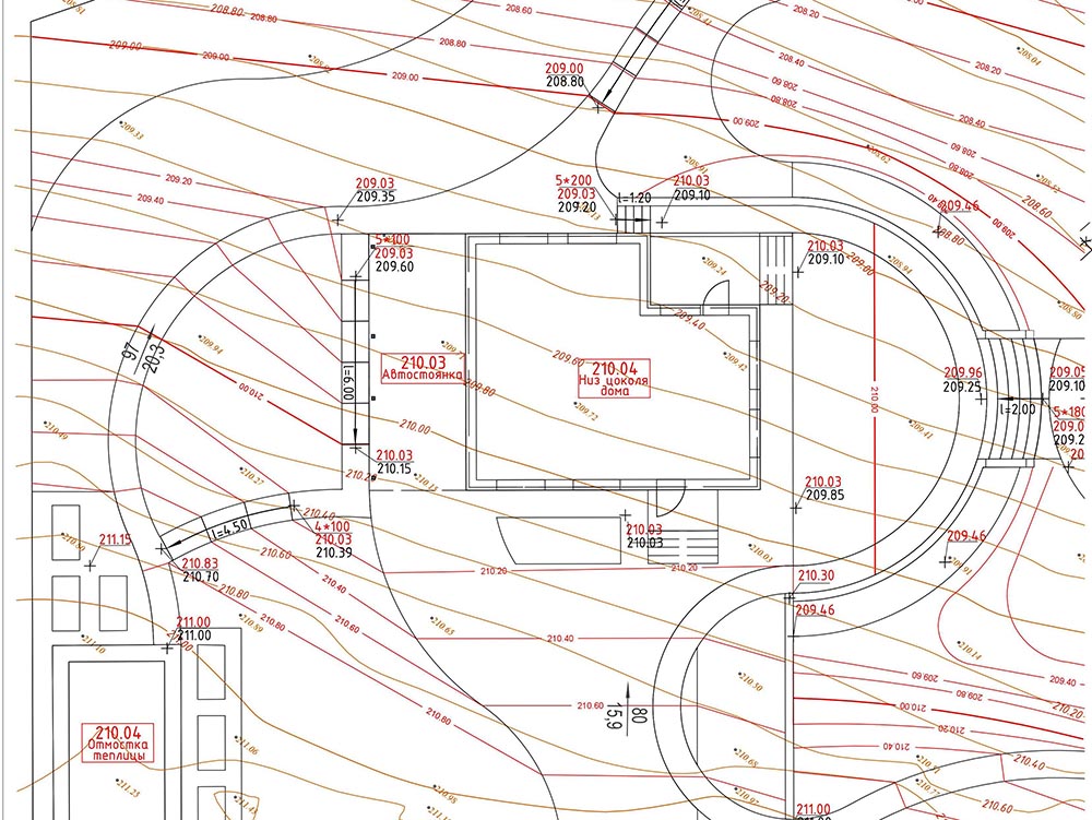 План высотных отметок участка